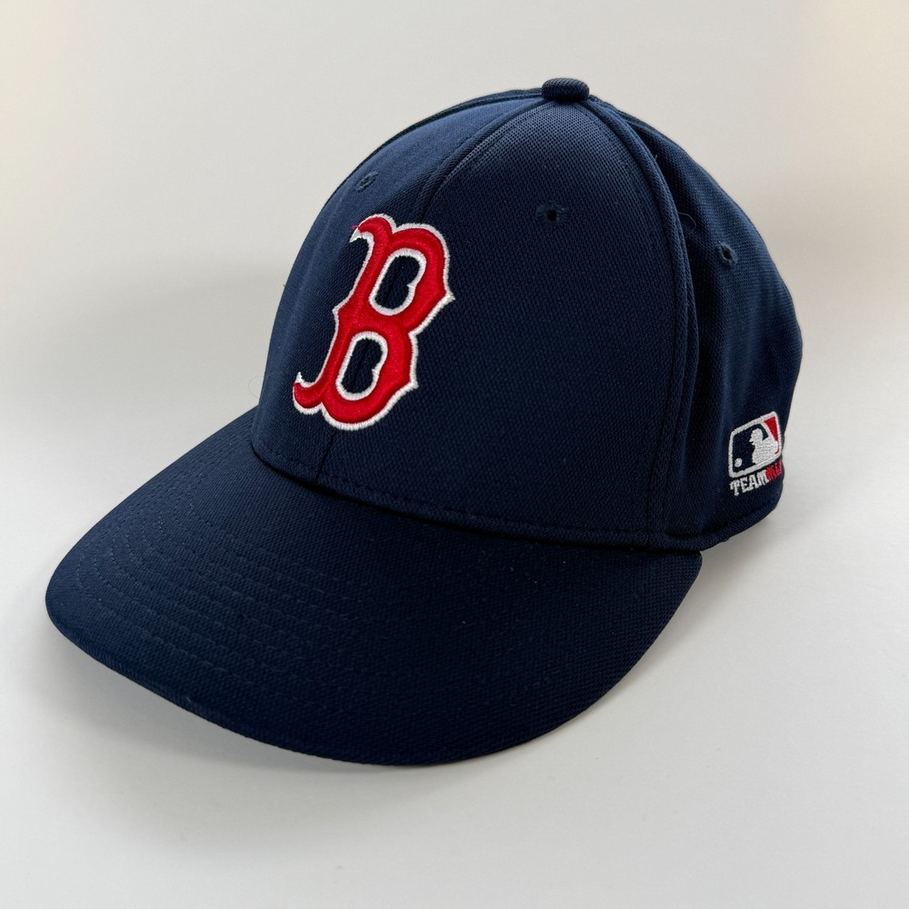 Boston Red Sox OC Sports Fitted Baseball Hat M/L Team MLB Eco‎ Blue Outdoor Cap